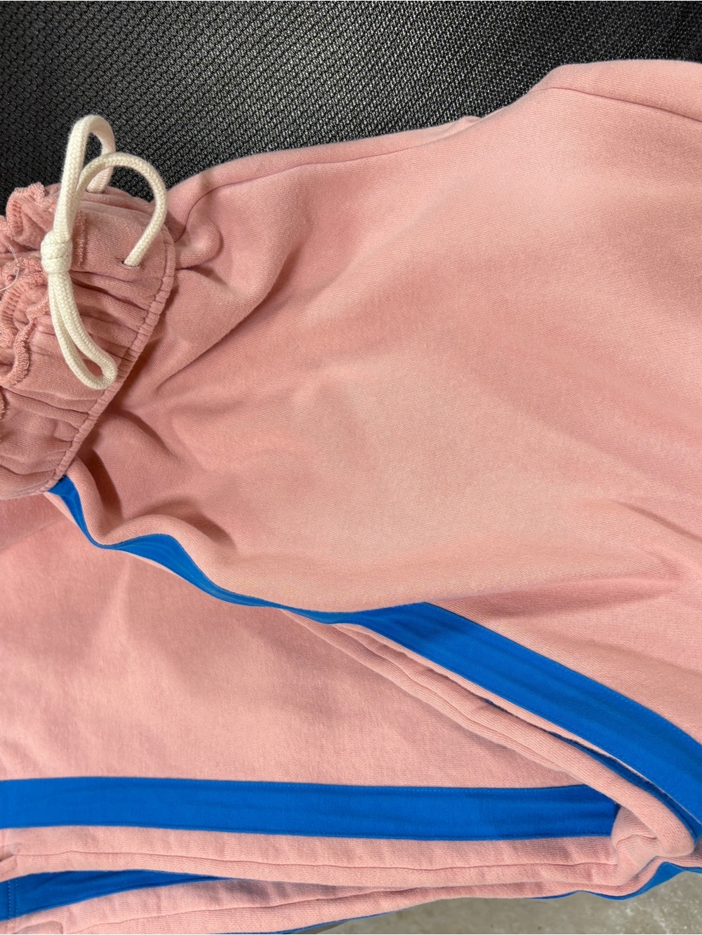 Free People Pink Track Joggers with Blue Trim